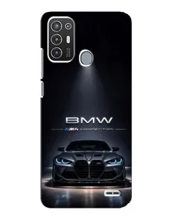 Чехол для ZTE Blade A72 с картинкой «BMW сквозь ночной город»