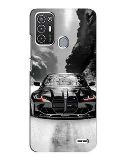 Чехол для ZTE Blade A72 с картинкой «BMW — акварельный дрифт»