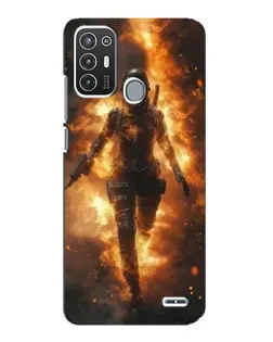 Чехол для ZTE Blade A72 с картинкой «BMW — скорость в дожде»