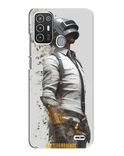 Чехол для ZTE Blade A72 с картинкой «PUBG — боец в пыли»