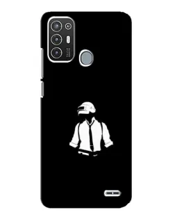 Чехол для ZTE Blade A72 с картинкой «PUBG — белый шлем»