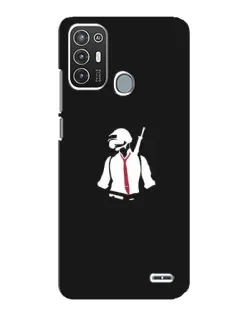 Чехол для ZTE Blade A72 с картинкой «PUBG — силуэт воина»