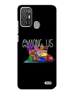 Чехол для ZTE Blade A72 с картинкой «Логотип Among Us»