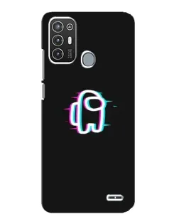 Чехол для ZTE Blade A72 с картинкой «Among Us неон»