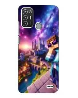 Чехол для ZTE Blade A72 с картинкой «Стив и космос»