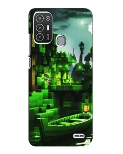Чехол для ZTE Blade A72 с картинкой «Minecraft лесной пейзаж»