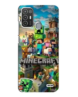 Чехол для ZTE Blade A72 с картинкой «Замок Minecraft»