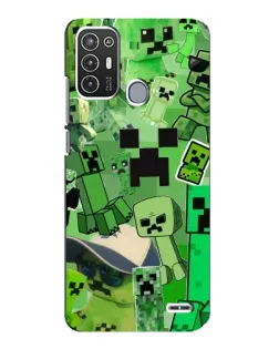 Чехол для ZTE Blade A72 с картинкой «Криперы Minecraft»