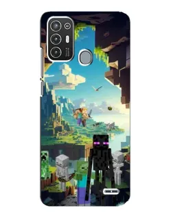 Чехол для ZTE Blade A72 с картинкой «Эндермен в лесу»