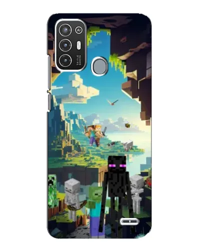 Чехол для ZTE Blade A72 с картинкой «Эндермен в лесу»