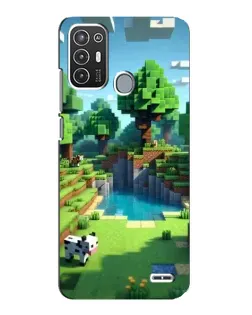 Чехол для ZTE Blade A72 с картинкой «Minecraft летний день»