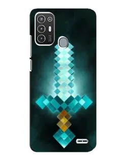Чехол для ZTE Blade A72 с картинкой «Алмазный меч неон»