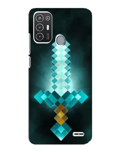 Чехол для ZTE Blade A72 с картинкой «Алмазный меч неон»