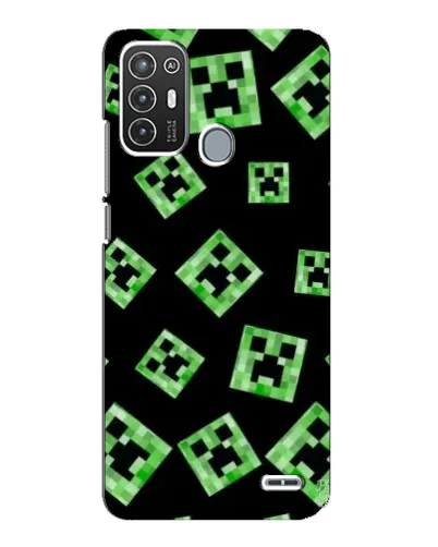 Чехол для ZTE Blade A72 с картинкой «Паттерн с криперами»
