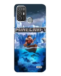 Чехол для ZTE Blade A72 с картинкой «Minecraft ледяной мир»