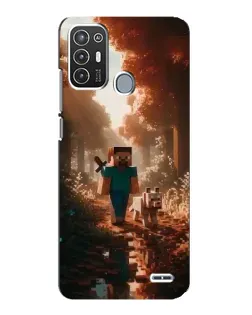 Чехол для ZTE Blade A72 с картинкой «Стив в лесу»