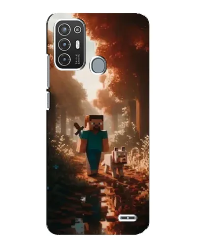 Чехол для ZTE Blade A72 с картинкой «Стив в лесу»