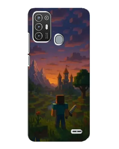 Чехол для ZTE Blade A72 с картинкой «Стив у башни»