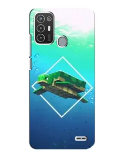 Чехол для ZTE Blade A72 с картинкой «Черепаха Minecraft»