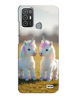 Чехол для ZTE Blade A72 с картинкой «Пара единорогов»