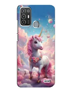 Чехол для ZTE Blade A72 с картинкой «Единорог среди облаков»