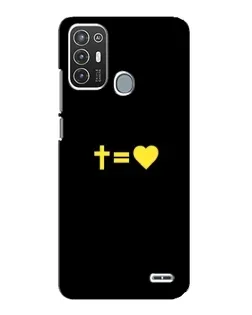 Чехол для ZTE Blade A72 с картинкой «Сердце и Крест»