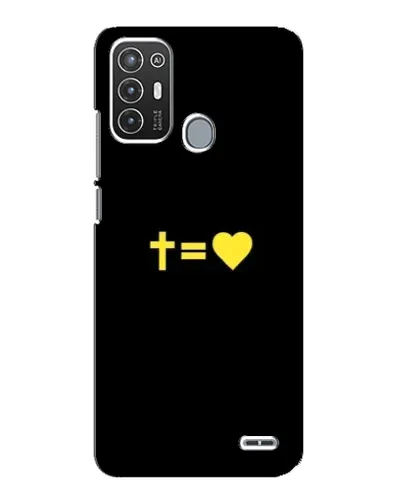 Чехол для ZTE Blade A72 с картинкой «Сердце и Крест»