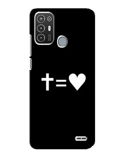 Чехол для ZTE Blade A72 с картинкой «Крест и Сердце»