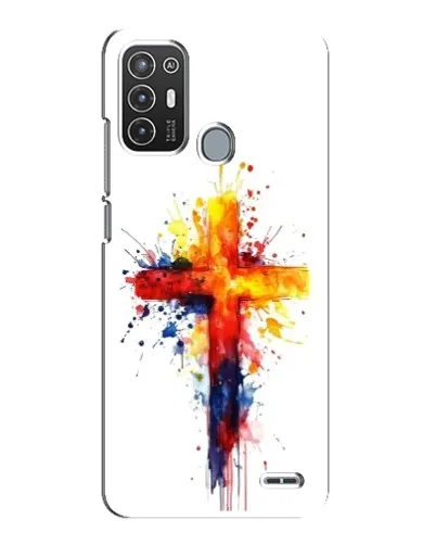 Чехол для ZTE Blade A72 с картинкой «Акварельный крест»