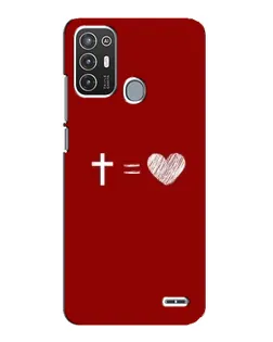 Чехол для ZTE Blade A72 с картинкой «Уравнение любви»