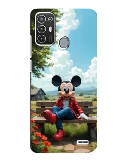 Чехол для ZTE Blade A72 с картинкой «Микки на скамейке»