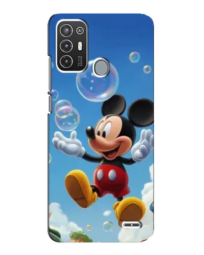 Чехол для ZTE Blade A72 с картинкой «Mickey и мыльные пузыри»