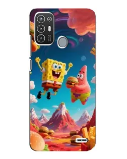 Чехол для ZTE Blade A72 с картинкой «Космический фастфуд»