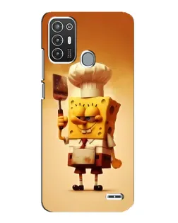 Чехол для ZTE Blade A72 с картинкой «Губка Боб повар»