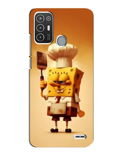 Чехол для ZTE Blade A72 с картинкой «Губка Боб повар»