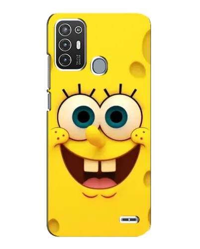 Чехол для ZTE Blade A72 с картинкой «Губка Боб улыбка»