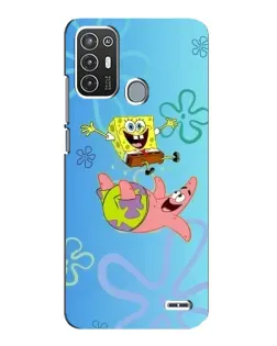 Чехол для ZTE Blade A72 с картинкой «Спанч Боб и Патрик»