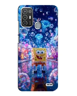 Чехол для ZTE Blade A72 с картинкой «Неоновый океан»
