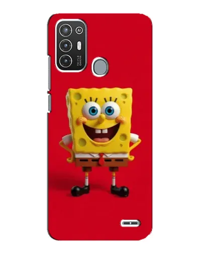 Чехол для ZTE Blade A72 с картинкой «Спанч Боб на красном»