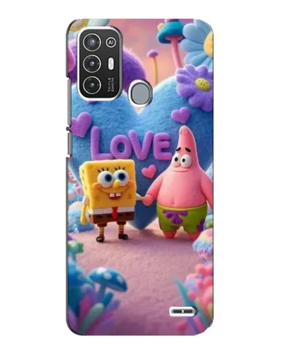 Чехол для ZTE Blade A72 с картинкой «Губка Боб Патрик»