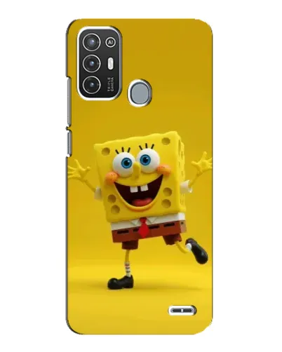 Чехол для ZTE Blade A72 с картинкой «Позитивный Губка Боб»