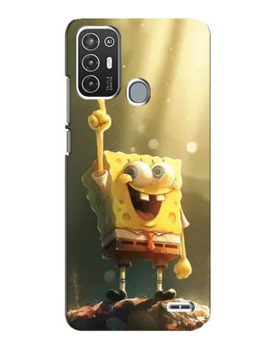 Чехол для ZTE Blade A72 с картинкой «Сияющий Спанч Боб»