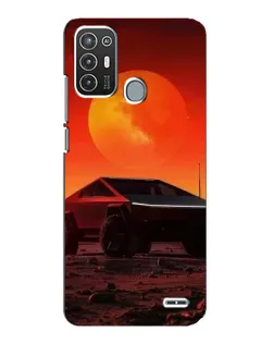 Чехол для ZTE Blade A72 с картинкой «Cybertruck на Марсе»