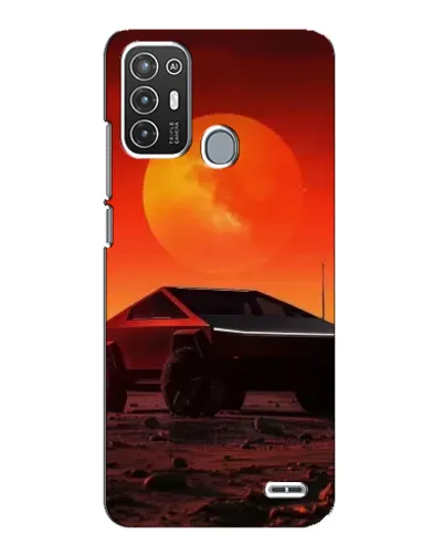 Чехол для ZTE Blade A72 с картинкой «Cybertruck на Марсе»
