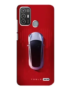 Чехол для ZTE Blade A72 с картинкой «Tesla Top View»