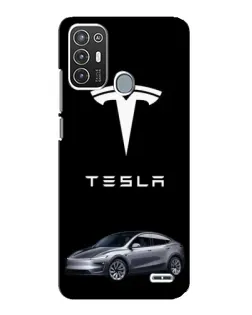 Чехол для ZTE Blade A72 с картинкой «Tesla Model Y»