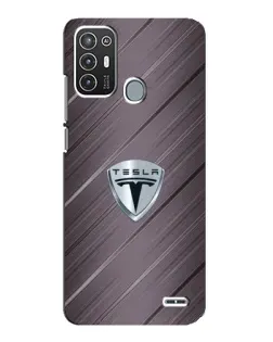 Чехол для ZTE Blade A72 с картинкой «Металлическая текстура Tesla»