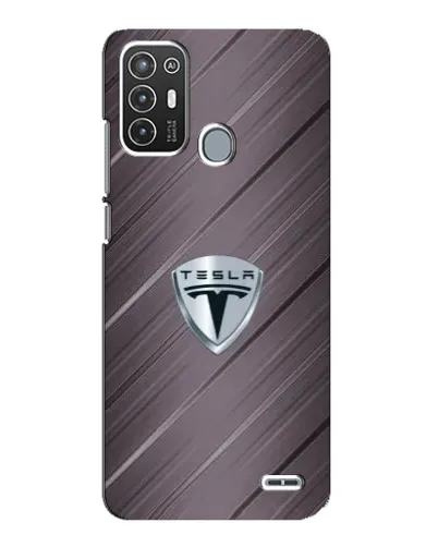 Чехол для ZTE Blade A72 с картинкой «Металлическая текстура Tesla»