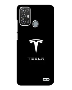 Чехол для ZTE Blade A72 с картинкой «Tesla White Logo»