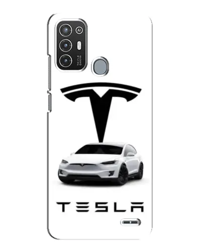 Чехол для ZTE Blade A72 с картинкой «Tesla White Style»